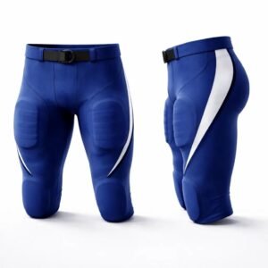 Custom Blue Integrated 7-Pad Football Pants