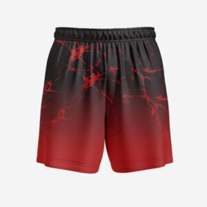 Custom Red & Black Sublimated Basketball Shorts