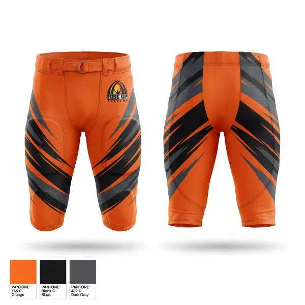 Custom Maroon & Grey Sublimated American Football Padded Pants - Image 2