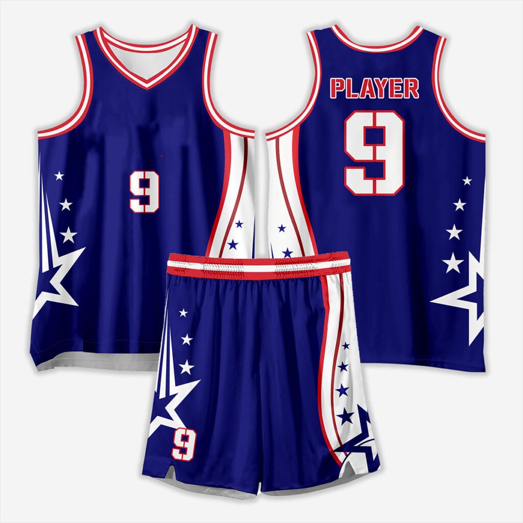 Blue Basketball Uniform Powear Sports