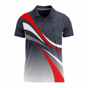 3D Design Sporty Basketball Polo Shirt
