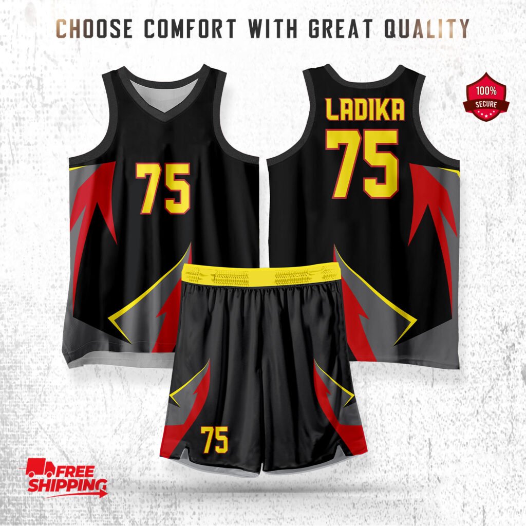 Black & Gold Basketball Uniform Power Edition