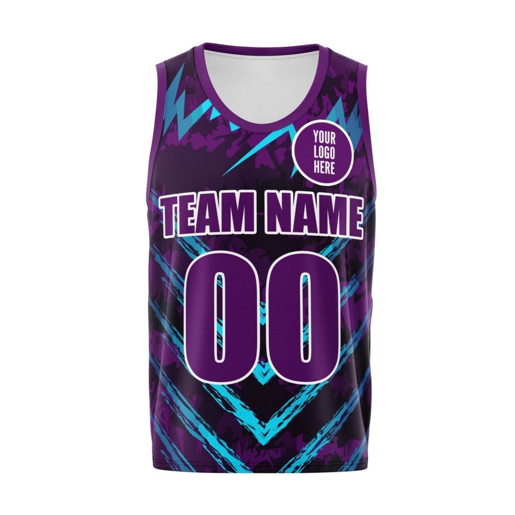 Violet Surge Custom Basketball Crewneck Jersey
