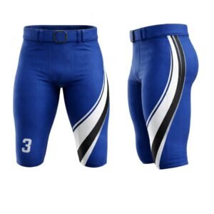 Blue Color With a White and Black Striped Youth Football Pants