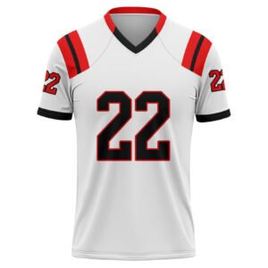 White, Red & Black Sports American Football FanJersey