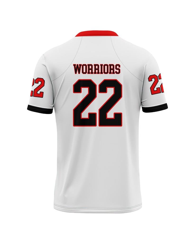White, Red & Black Sports American Football FanJersey - Image 2