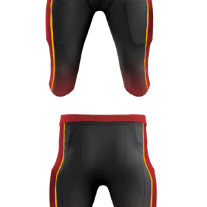 Red-Black Gradient Color Custom Sublimated American Football Pants