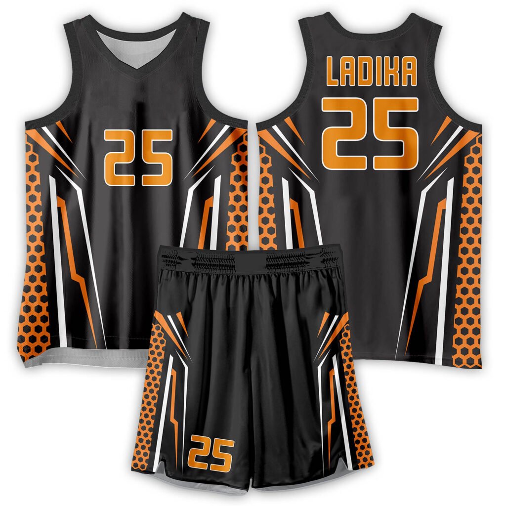 Black & Orange Basketball Uniform Elite Classic Edition
