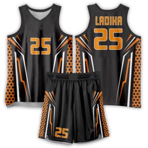 Black & Orange Basketball Uniform Elite Classic Edition