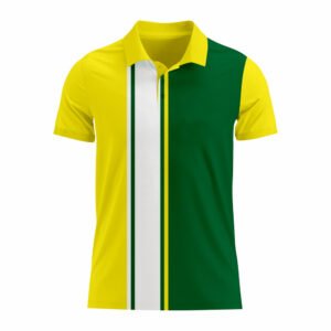 Yellow and Green Basketball Polo Shirt