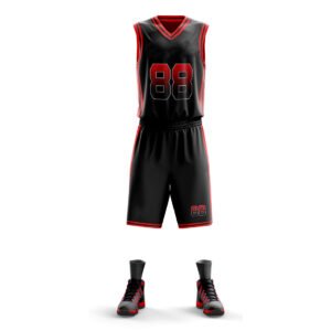 Black & Red Basketball Uniform Elite Team Set